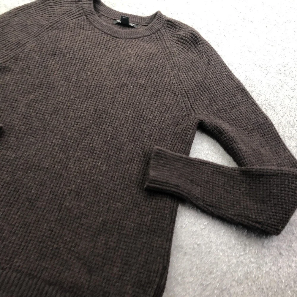 Banana Republic Sweater Mens Small Brown Wool Knit Heavy Crewneck Pullover